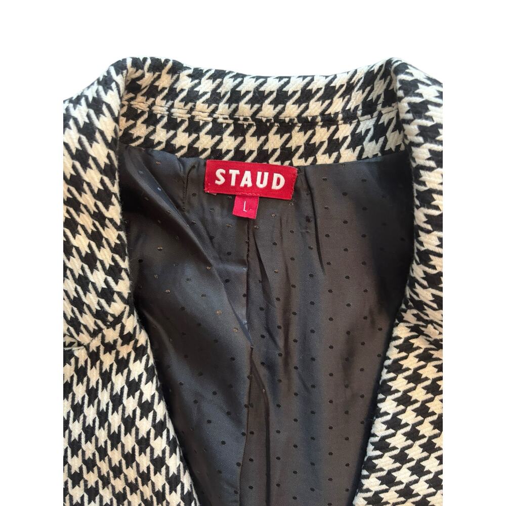 STAUD GINGHAM COTTON BLEND BLAZER NWOT SIZE LARGE - Picture 5 of 12